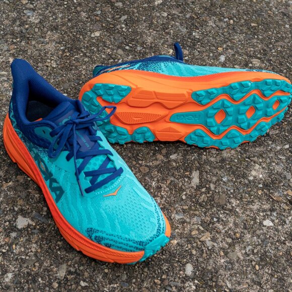 Hoka Challenger 7, size 7.5 Ceramic / Vibrant Orange - Picture 1 of 1